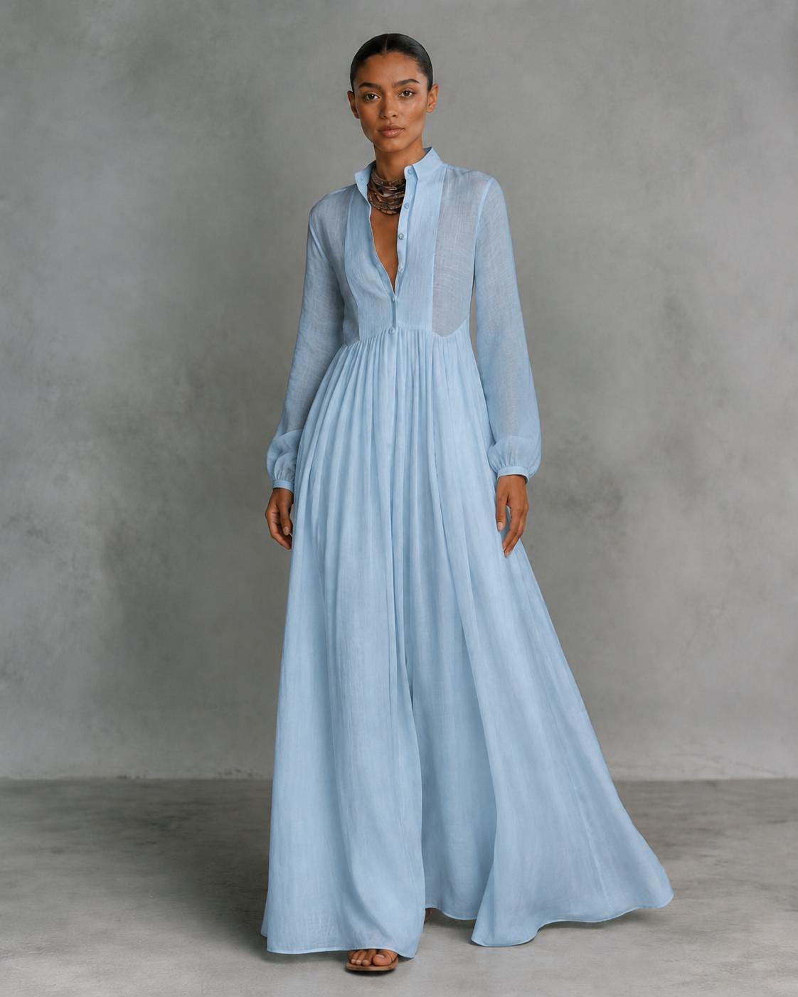 Blue Flowy Dress - Etsy