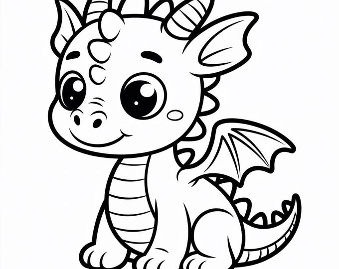 Miniature Dragon SVG PNG | Cute Baby Dragon Clipart | Fantasy Dragon ...