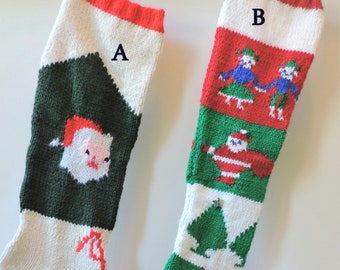 Vintage Styled Hand Knit Christmas Stockings - Extra Long for Extra Goodies! 2024 delivery