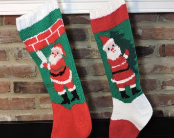 Old Time Santa Stockings, design by Mary Maxim