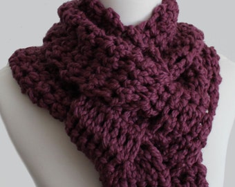 Super Bulky Long Scarf, Beginner Easy Crochet PATTERN, Simple Chunky Knotted Fringe, Photo Tutorial, Instant Download, Printable PDF-9810
