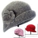 Felted Cloche & Brooch Crochet PATTERN, Wool Hat and Matching Flower Brooch, 10 Sizes for All Ages, Easy Tutorial, Download, PDF-1423 