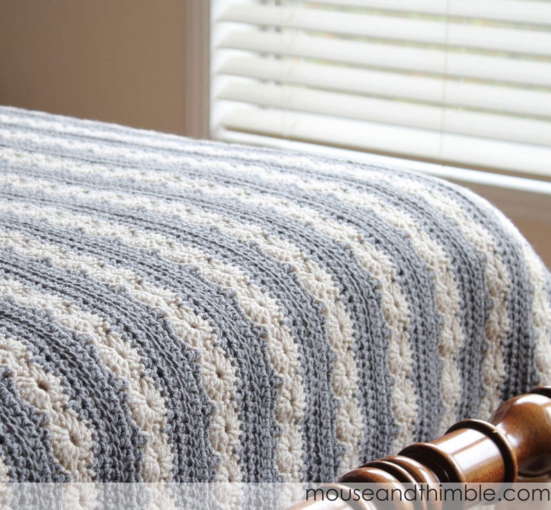 Afghan Blanket Easy Crochet PATTERN 2 Color Circle Stripe Etsy Australia