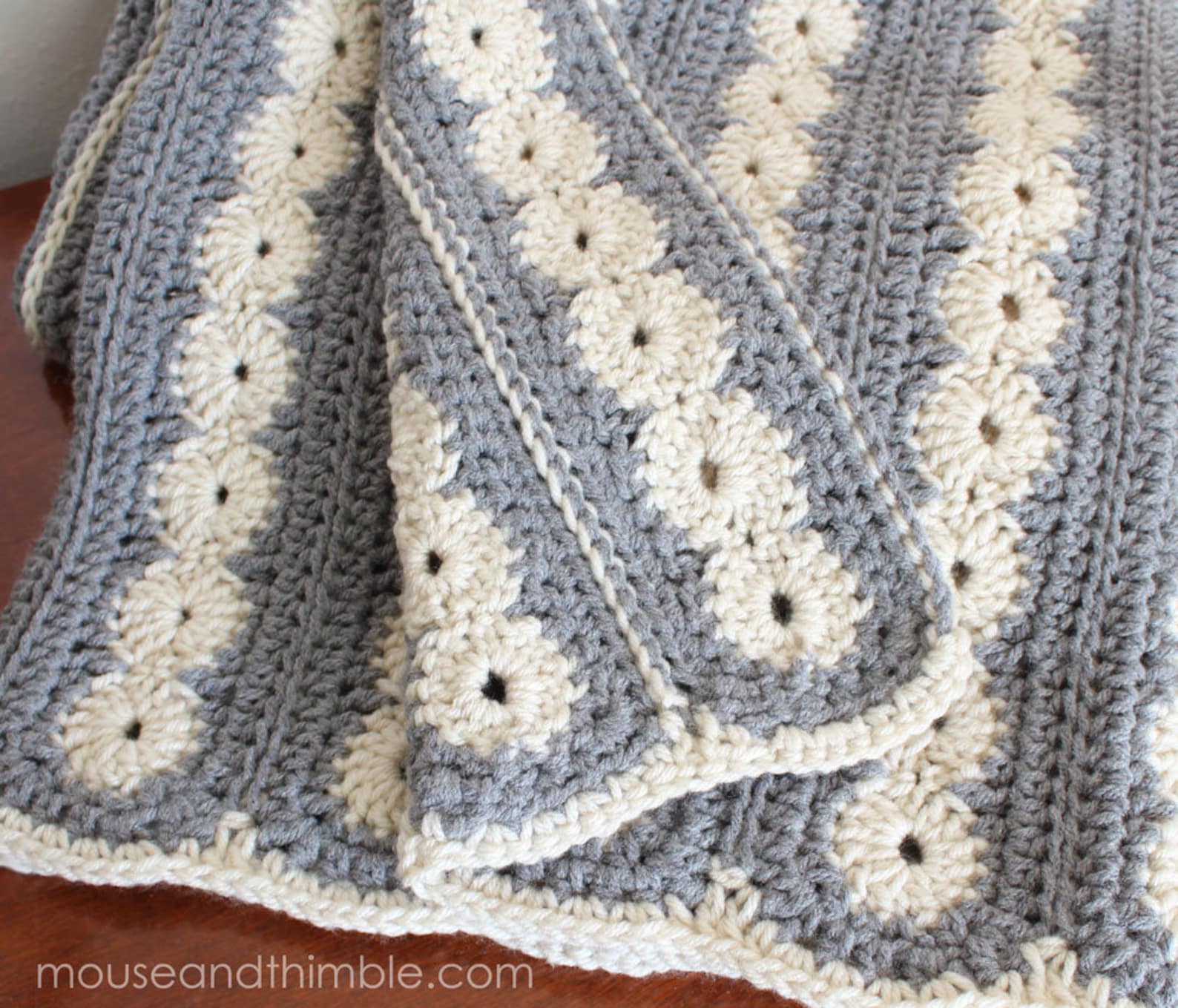 Afghan Blanket Easy Crochet PATTERN 2 Color Circle Stripe Etsy