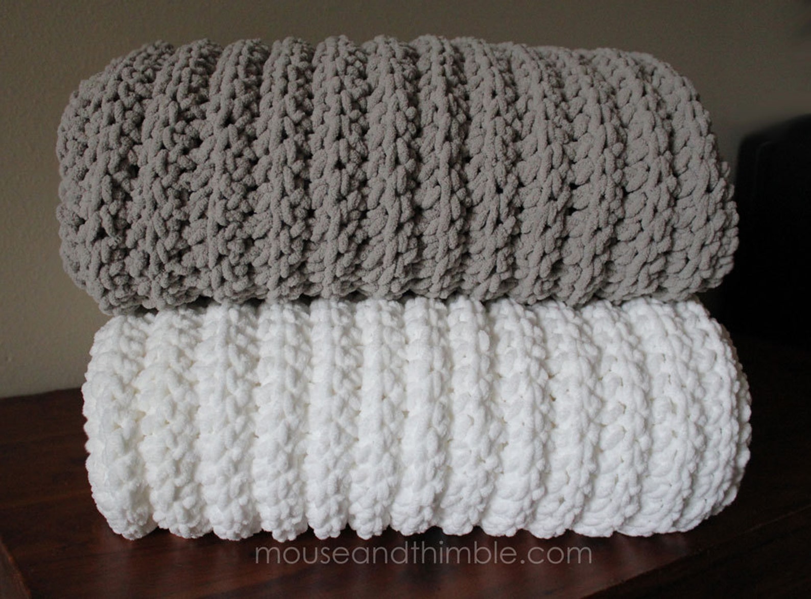 Easy Plush Blanket Crochet PATTERN Big Bulky Fisherman Fleece Etsy