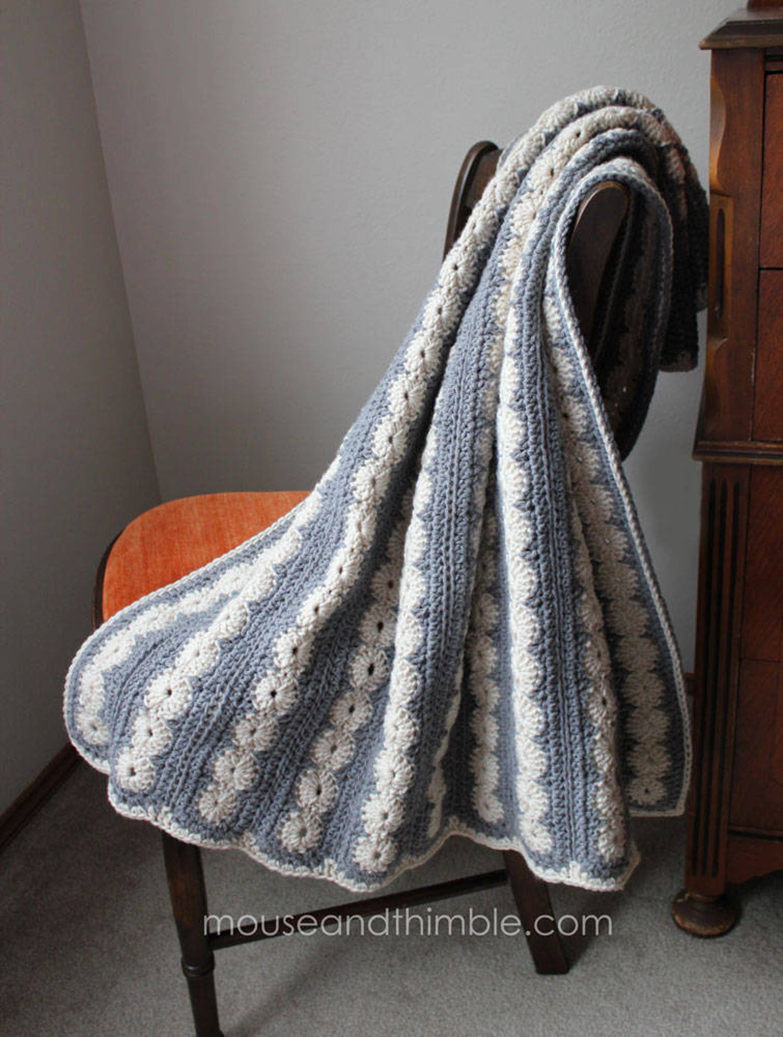 Afghan Blanket Easy Crochet PATTERN 2 Color Circle Stripe Etsy Canada