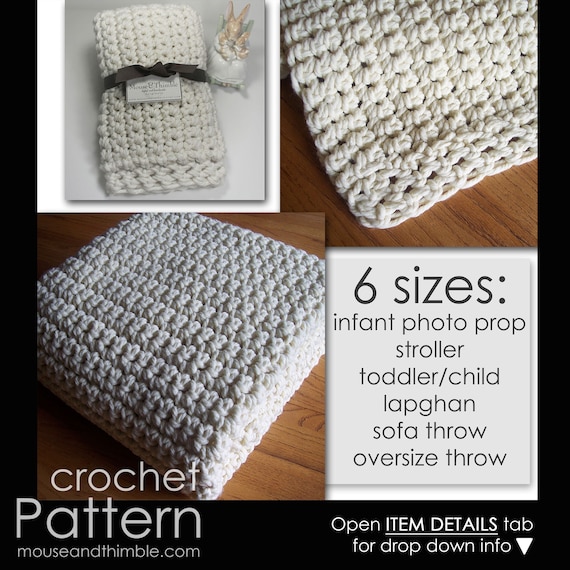 Big Chunky Blanket Beginner Pattern All Basic Single Crochet