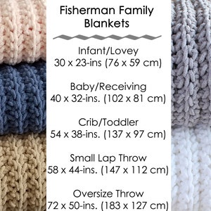 Quick & Easy Blanket Crochet PATTERN, Bulky Chunky Thermal Ribbed Afghan Throw, Baby through Adult Oversize, 5 Sizes, Tutorial, PDF-3072 image 2