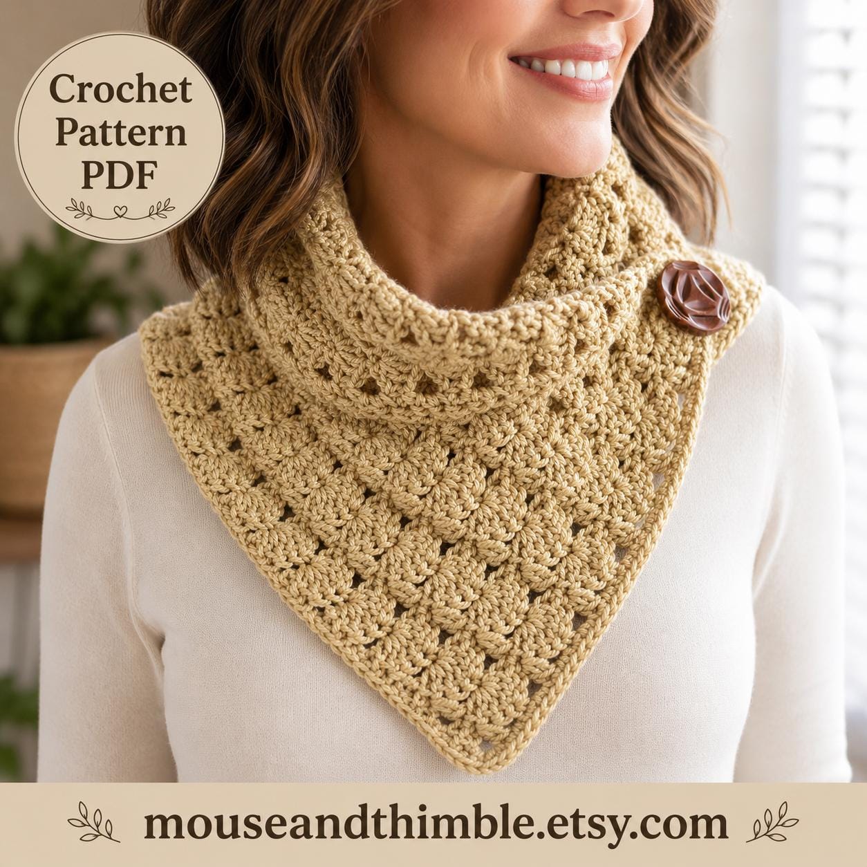 最終値下げ / Button Shawl - Crochet Knit - Crochet Button Shawl - Etsy
