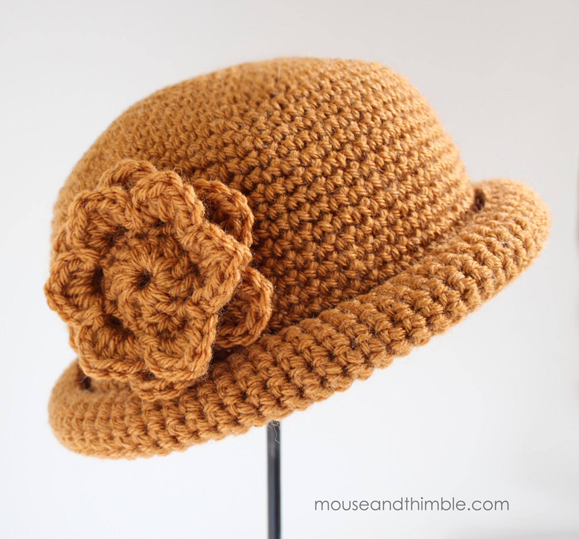 Crochet Hat & Flower PATTERN Infant to Adult Sizes Easy | Etsy
