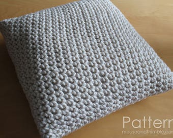 Bulky Pillow Crochet PATTERN, Quick Chunky Cushion Cover, Easy Simple Basic Stitches, Beginner Tutorial, Printable Download, PDF-1820