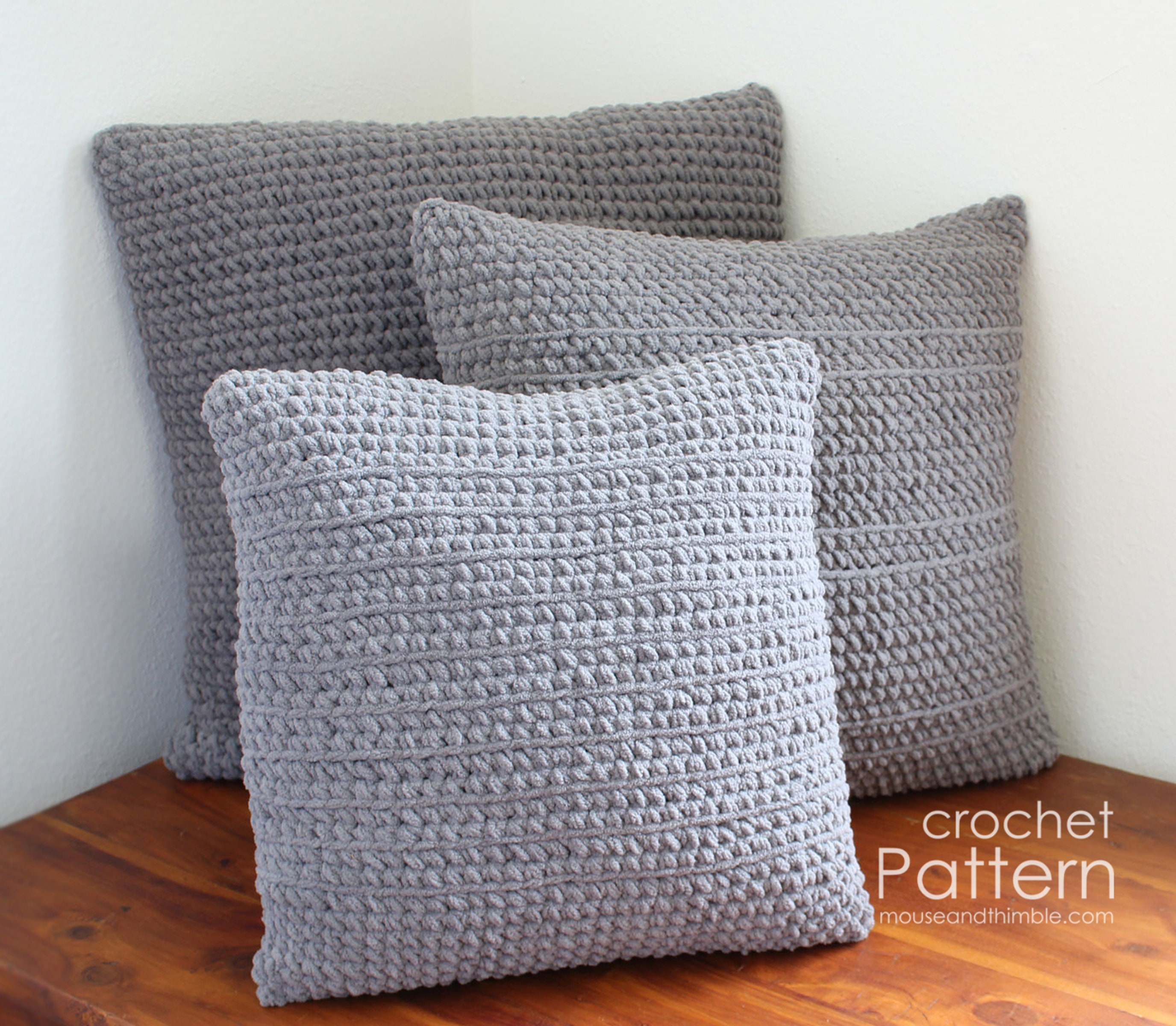 Chunky Pillow Cushion Crochet PATTERN Bulky Square Modern Etsy