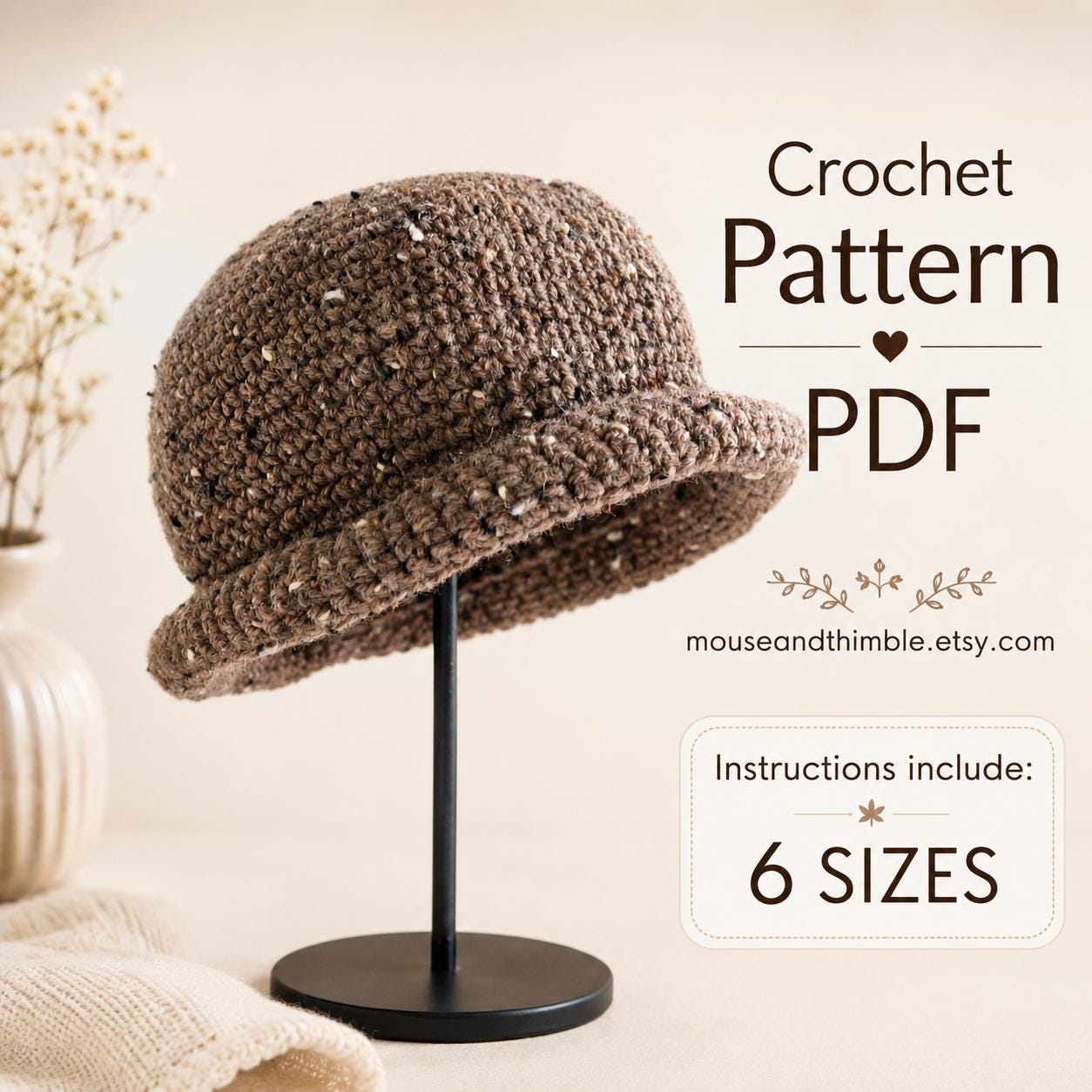 Short Brim Round Hat - Etsy