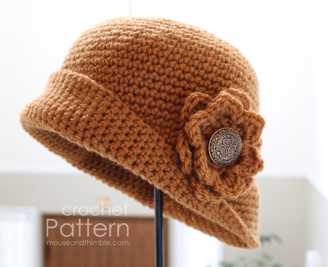 Crochet Hat & Flower PATTERN Infant to Adult Sizes Easy Etsy