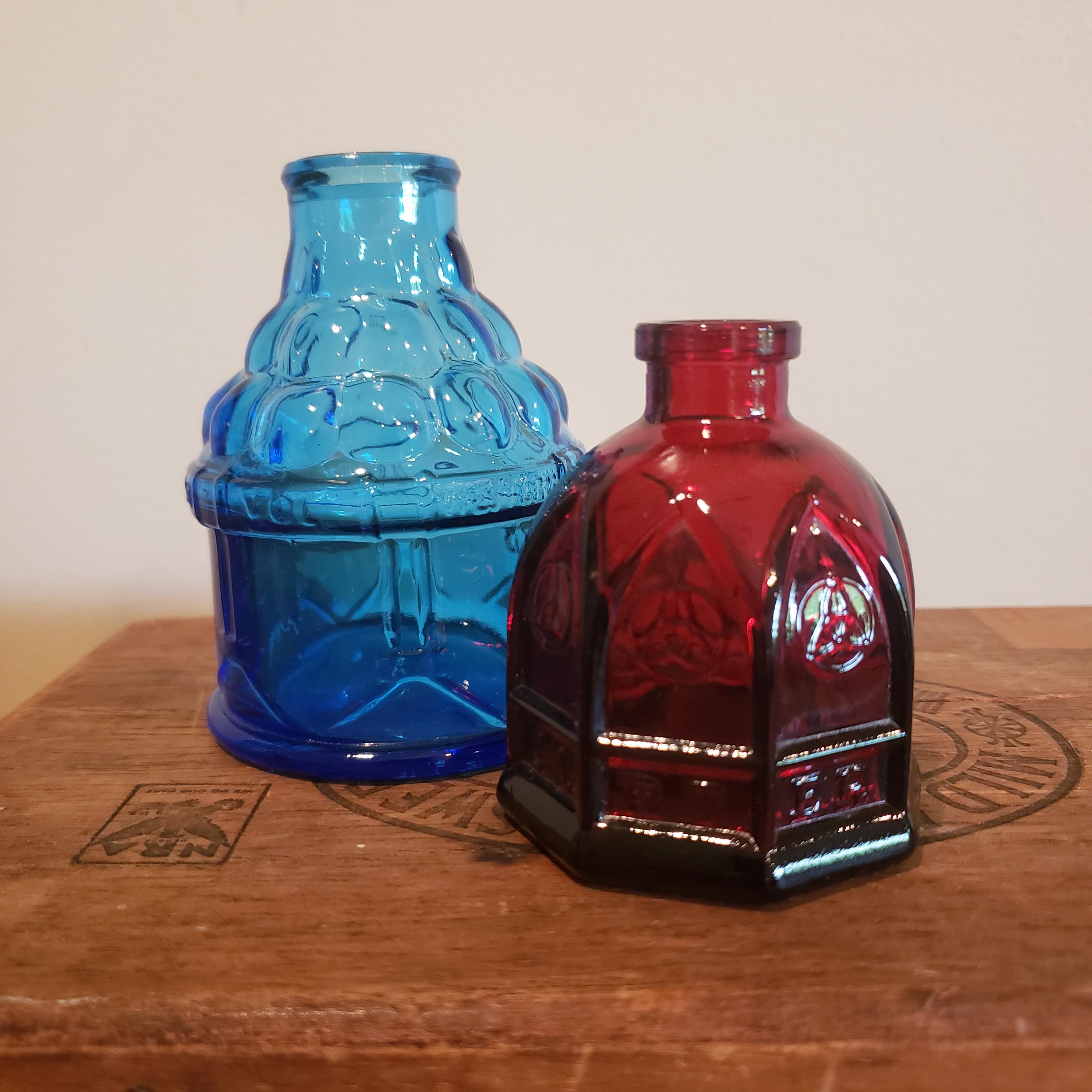 Antique blue bottles - Etsy 日本