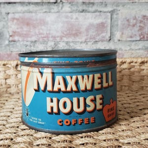 Vintage Maxwell House Coffee Tin - Etsy