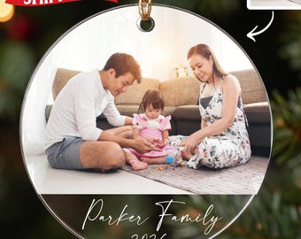 Personalized Photo Christmas Ornament • Custom Family Keepsake