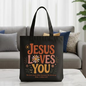 Jesus Loves You Floral DTF Transfer, Retro Bible Verse Heat Press Transfer, Aesthetic Boho Wildflower Faith, DIY Gift For Groovy Christian image 11