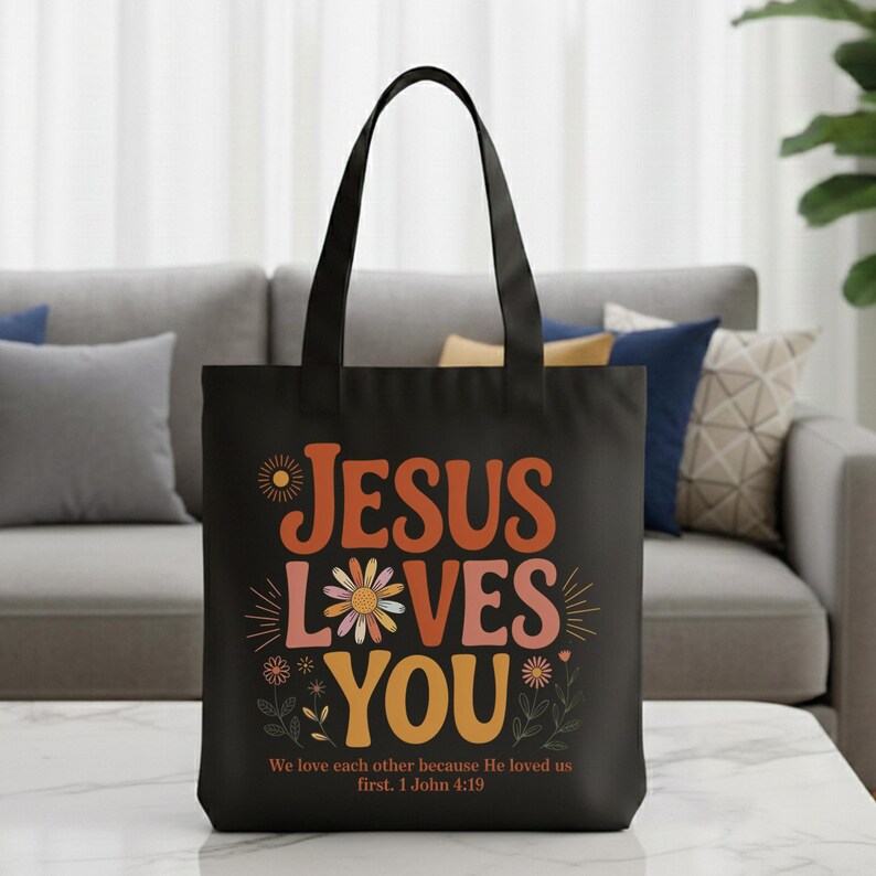 Jesus Loves You Floral DTF Transfer, Retro Bible Verse Heat Press Transfer, Aesthetic Boho Wildflower Faith, DIY Gift For Groovy Christian image 11