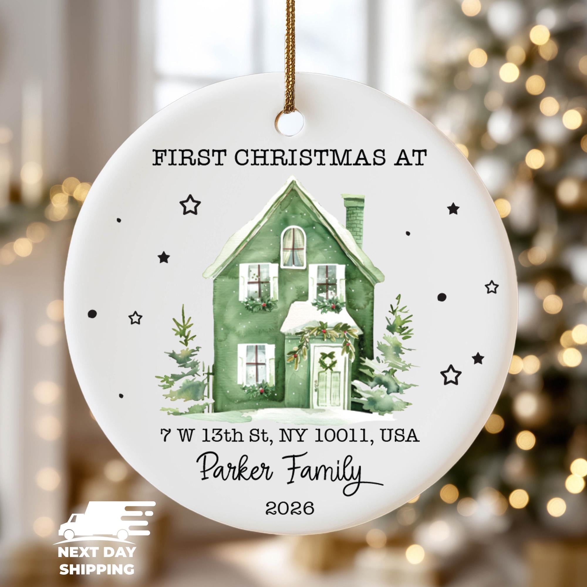Personalized New Home Christmas Ornament, Family Keepsake