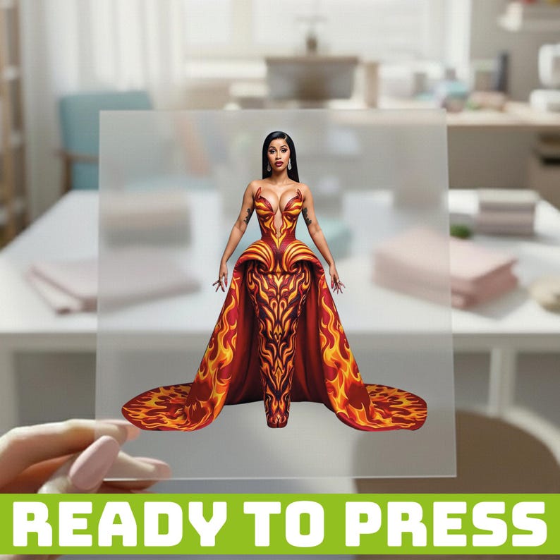 Cardi B Little Miss Drama DTF Transfer, Cardi B Graphic Artwork Ready To Press Heat Transfer Print For Fabric bild 20