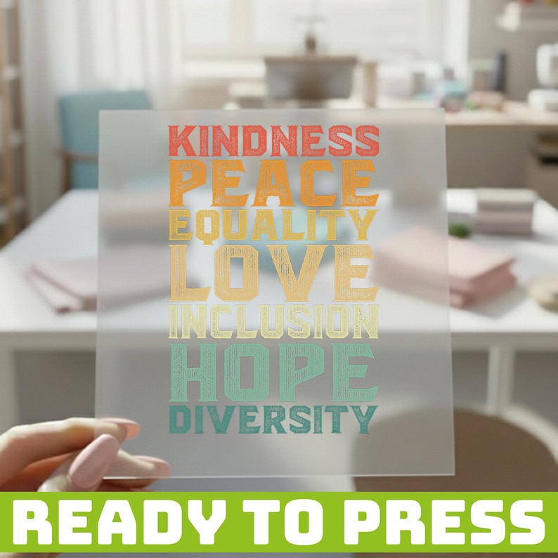 Kindness Peace Equality Love DTF Transfer, Retro Inclusion Hope Diversity Heat Press Transfer, Vintage Inspirational Social Justice Art image 18