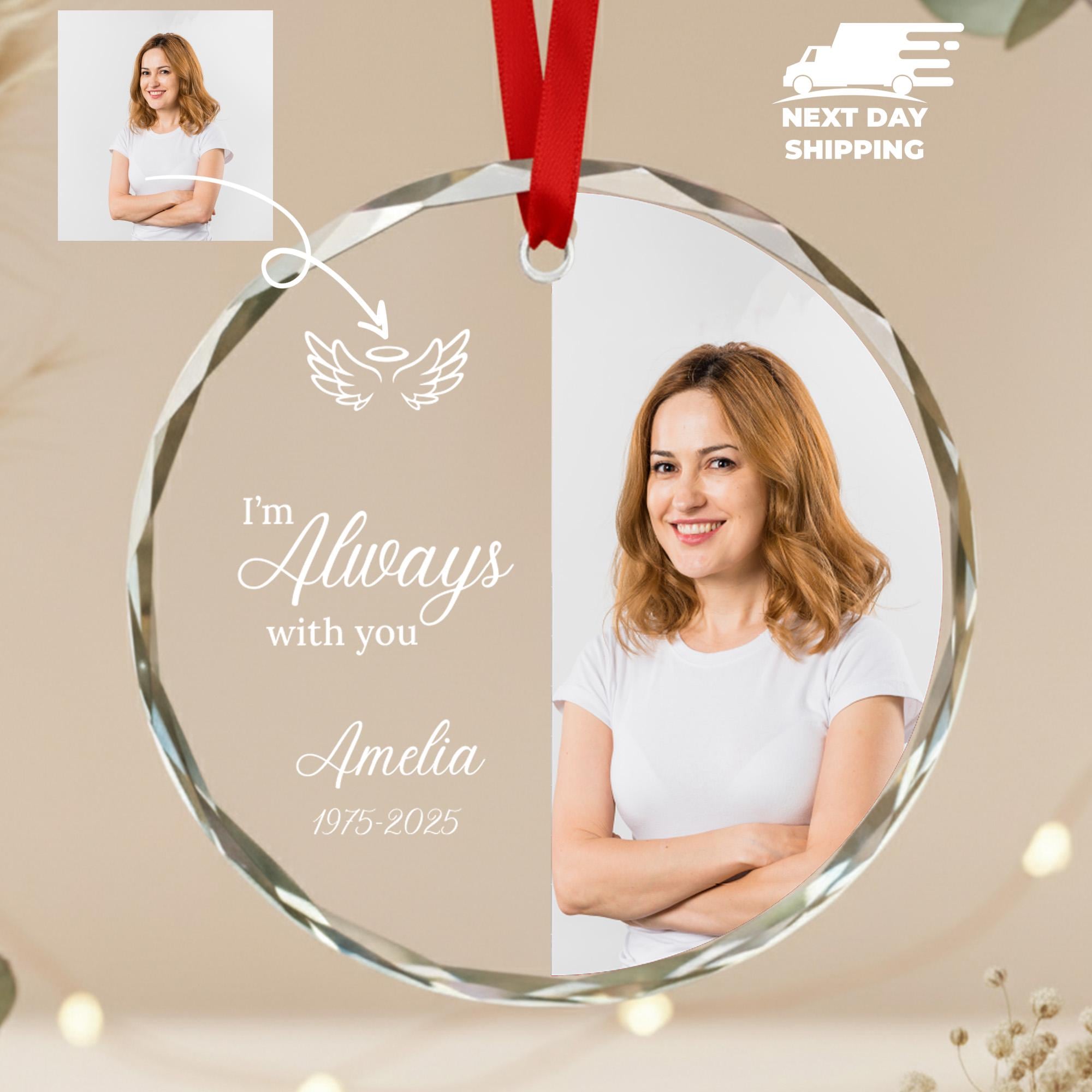 Personalized Photo Memorial Ornament, Custom Christmas Keepsake