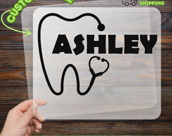Custom Name DTF Transfer, Dentist DTF, Dental Assistant, Dental Squad, Dental Hygienist, Ready To Press DTF Transfer