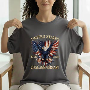 United States 250th Anniversary DTF Transfer, 1776 2026 Patriotic Eagle Print, America 250 Independence Day Ready to Press Design image 9