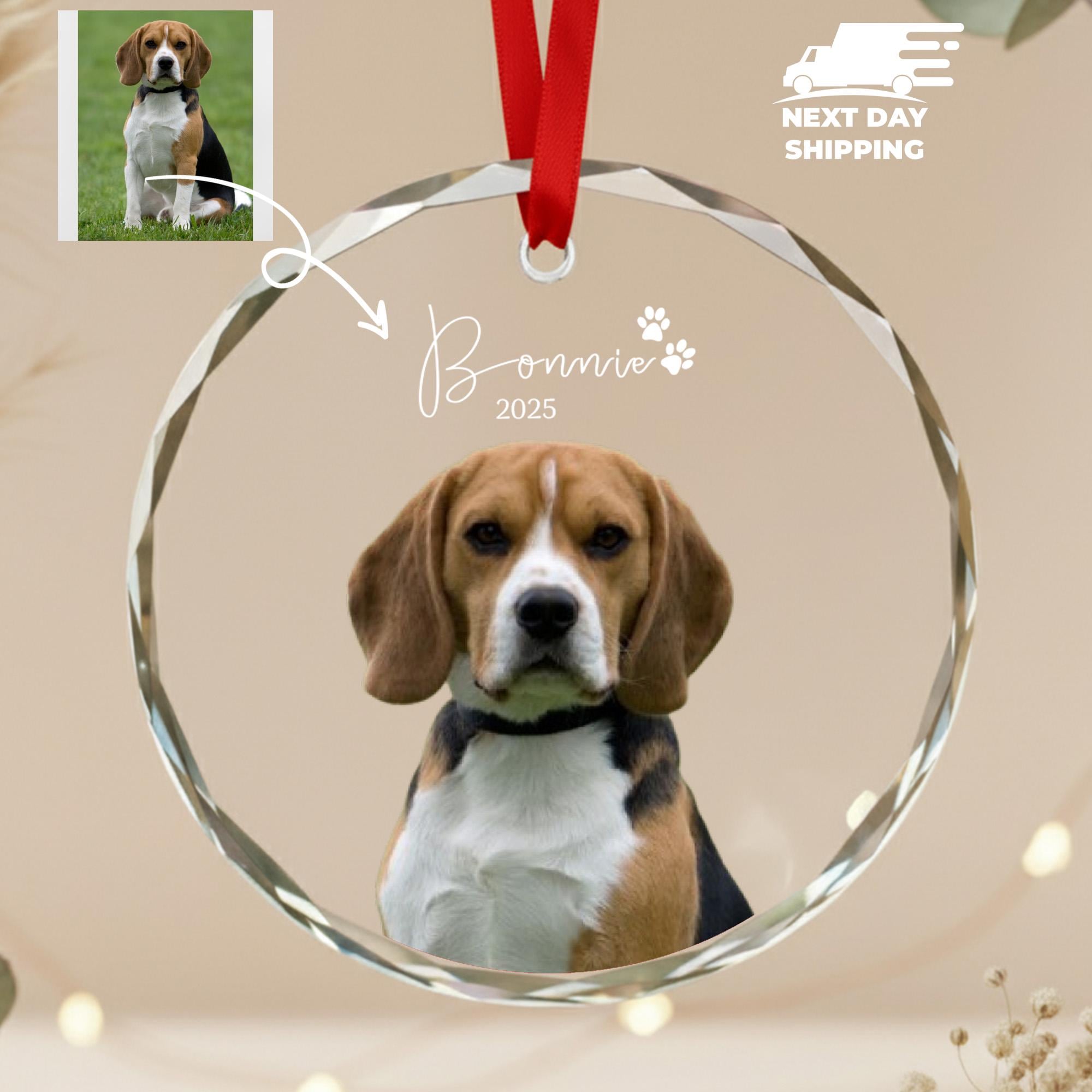 Personalized Dog Photo Ornament, Custom New Puppy Gift