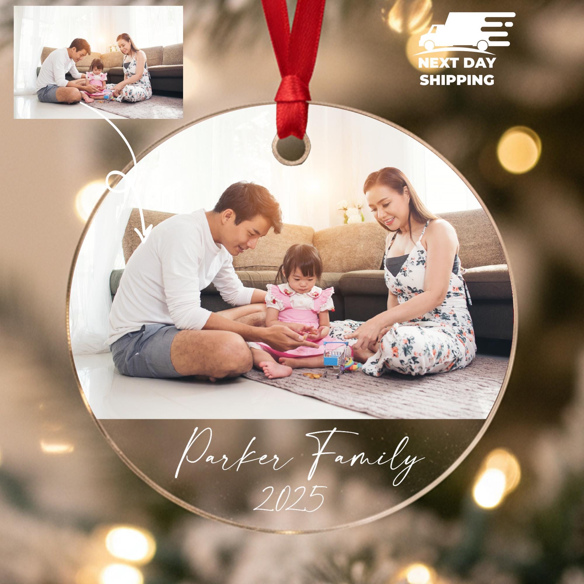 Personalized Photo Christmas Ornament • Custom Family Keepsake