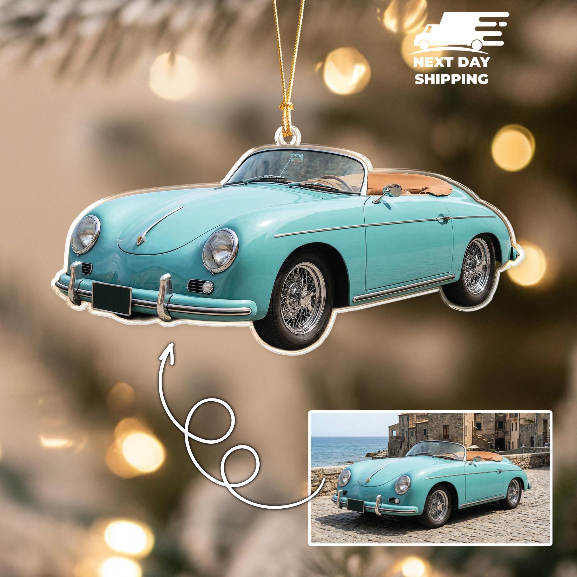 Custom Car Photo Ornament • Personalized Classic Car Gift • Your Vehicle Picture Turned Into Ornament • Vintage Auto Keepsake for Christmas