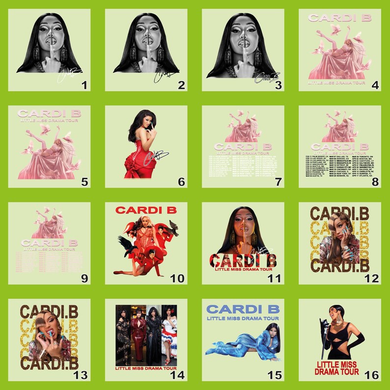 Cardi B Little Miss Drama DTF Transfer, Cardi B Graphic Artwork Ready To Press Heat Transfer Print For Fabric bild 3