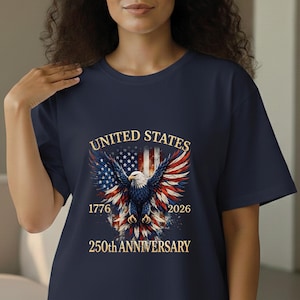 United States 250th Anniversary DTF Transfer, 1776 2026 Patriotic Eagle Print, America 250 Independence Day Ready to Press Design image 7
