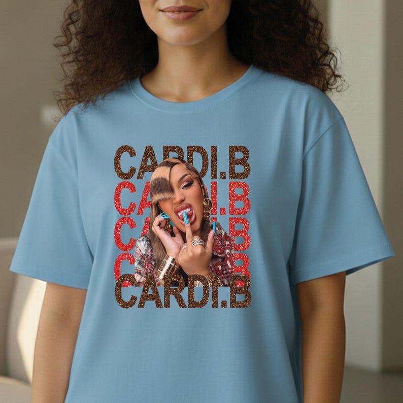 Cardi B Little Miss Drama DTF Transfer, Cardi B Graphic Artwork Ready To Press Heat Transfer Print For Fabric bild 14
