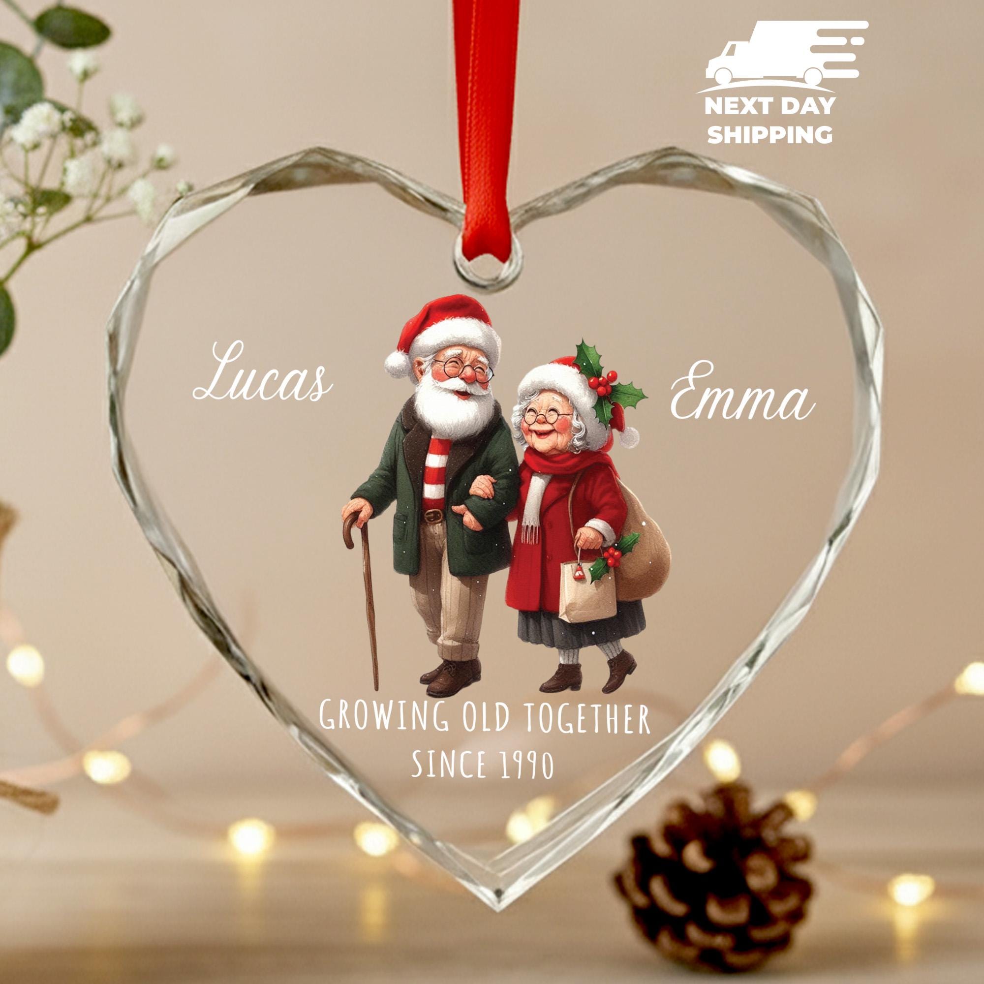 Personalized Mr & Mrs Christmas Ornament, Anniversary Gift