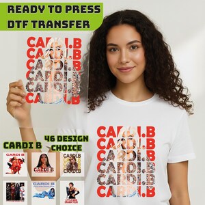 Cardi B Little Miss Drama DTF Transfer, Cardi B Graphic Artwork Ready To Press Heat Transfer Print For Fabric bild 2