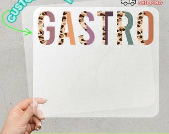 Gastro Leopard Print DTF Transfer, Trendy Animal Print Ready To Press Screen Print, Custom Apparel Decor, Vibrant Heat Transfer
