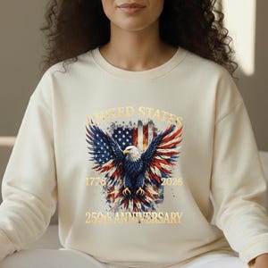 United States 250th Anniversary DTF Transfer, 1776 2026 Patriotic Eagle Print, America 250 Independence Day Ready to Press Design image 8