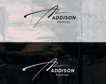 Editable A Initial Letter Signature Monograms, Script Logo, Real handwritting instant download