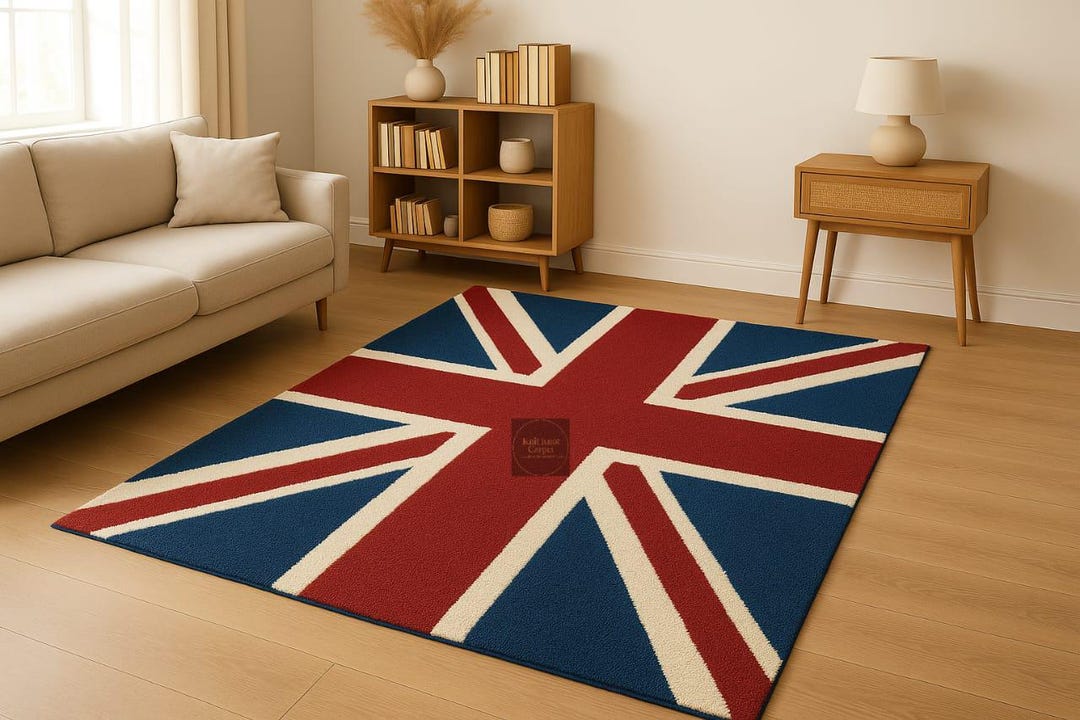 Union Jack Rugg Union Jack Area Rug | Great Britain Flag Carpet | British Home Decor ...