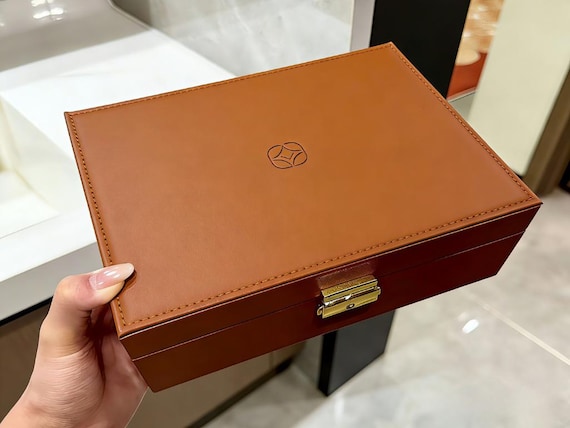 Personalized Leather Jewelry Box, Custom Engraved Jewelry Organizer, Wedding Keepsake Gift, Anniversary Gift for Her