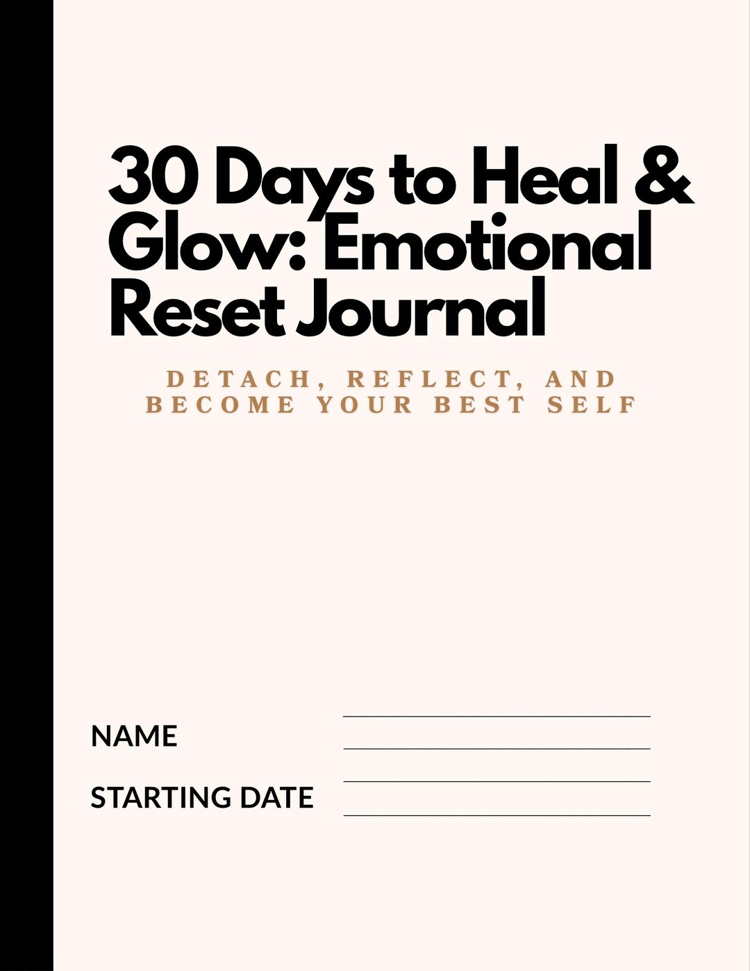 30-day Healing & Growth Planner | Emotional Reset Journal - Etsy
