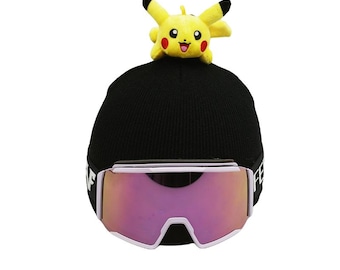 Pikachu Ski Helmet Cover - Fun Accessory, Fits Kids and Adults, Snowboard & Bike Helmets