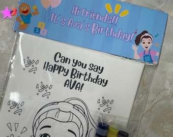 Ms. Rachel Customized-coloring sheet or coloring sticker sheets- Birthday Parties- Party Favors-Crayons-Customized