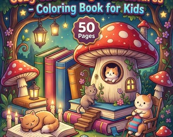 Whisker Tales: A Cozy Cat Cottage Coloring Book