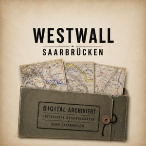 WESTWAND Saarbrücken – Digitaal gearchiveerde originele historische kaarten | Tweede Wereldoorlog | Bunkerkaart | Privéarchief