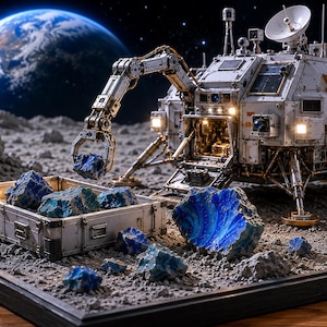 Diorama Blaufeuer-Steine – 5 ausgewählte Einzelstücke für Bonsai, Diorama, Miniaturwelt & Deko