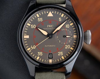 Vintage IWC Big Pilot's Watch Top Gun Miramar Ceramic Automatic Date 7 Days 48.6mm – Birthday & Anniversary Gift