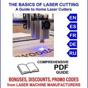 Beginner Guide to Diode Laser Cutting - LightBurn Settings Tutorial - Plywood Cut and Engraving Tips - Digital PDF Book